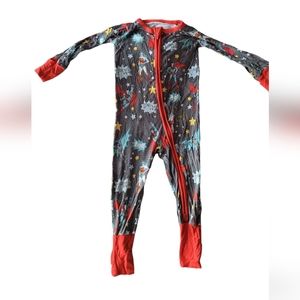 Little Sleepies Justice League Zippy Sz 6-12 months, Gray